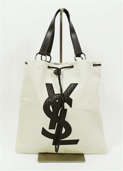 yves saint laurent canvas tote|saint laurent shopper tote.